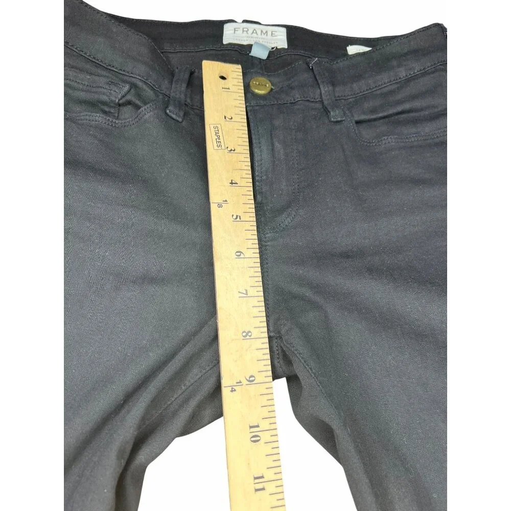 FRAME Le Skinny De Jeanne Womens Denim Black Skinny Jeans Size 26 - Picture 13 of 15